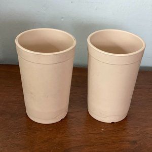 Cook's Flex Tumblers tan set of 2 flexible silicone drinking cups